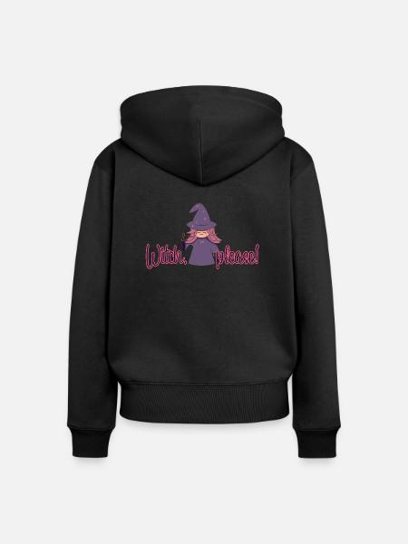 Witch, please! - Frauen Premium Bio Zip Hoodie - Schwarz