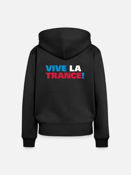Trance - Vive la Trance ! - Frauen Premium Bio Zip Hoodie - Schwarz