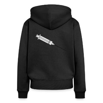 Syringe - Women's Premium Organic Zip Hoodie - black - Back - Julia (174cm)