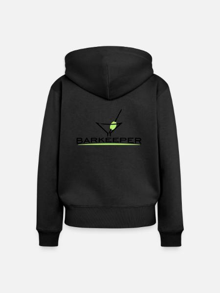 Barkeeper (h, 2c) - Frauen Premium Bio Zip Hoodie - Schwarz