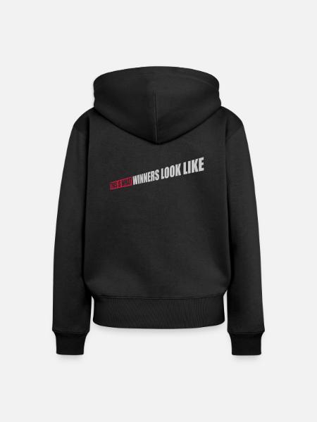 What Winners Look Like - Frauen Premium Bio Zip Hoodie - Schwarz