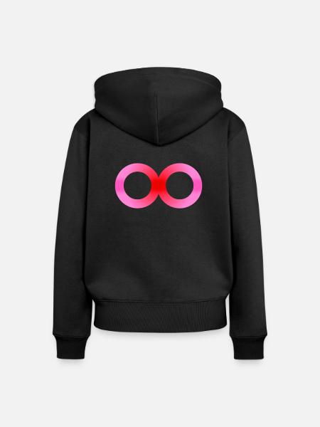 Acht Unendlichkeit 4 - Frauen Premium Bio Zip Hoodie - Schwarz