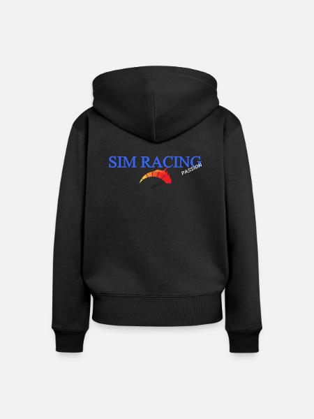 SIM-Rennen - Frauen Premium Bio Zip Hoodie - Schwarz