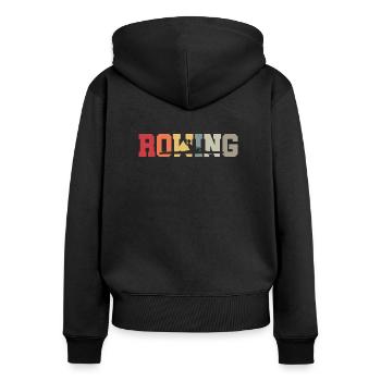 Aviron - Aviron - Rameur - Aviron - Sweat à capuche zippé Premium bio Femme - noir - Dos - Julia (174cm)