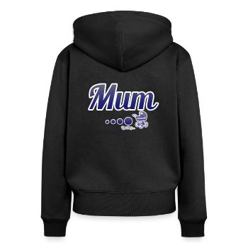 Maman Chargement ... - Sweat à capuche zippé Premium bio Femme - noir - Dos - Julia (174cm)