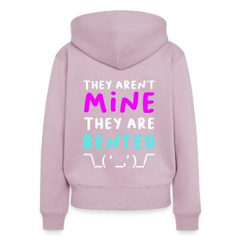 Cadeau pour la nounou - Sweat à capuche zippé Premium bio Femme - rose poudré - Dos - Julia (174cm)