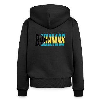 Bahamas - Women's Premium Organic Zip Hoodie - black - Back - Julia (174cm)