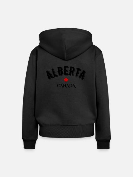 Alberta Kanada - Frauen Premium Bio Zip Hoodie - Schwarz