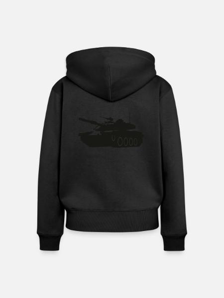 Panzer - Frauen Premium Bio Zip Hoodie - Schwarz
