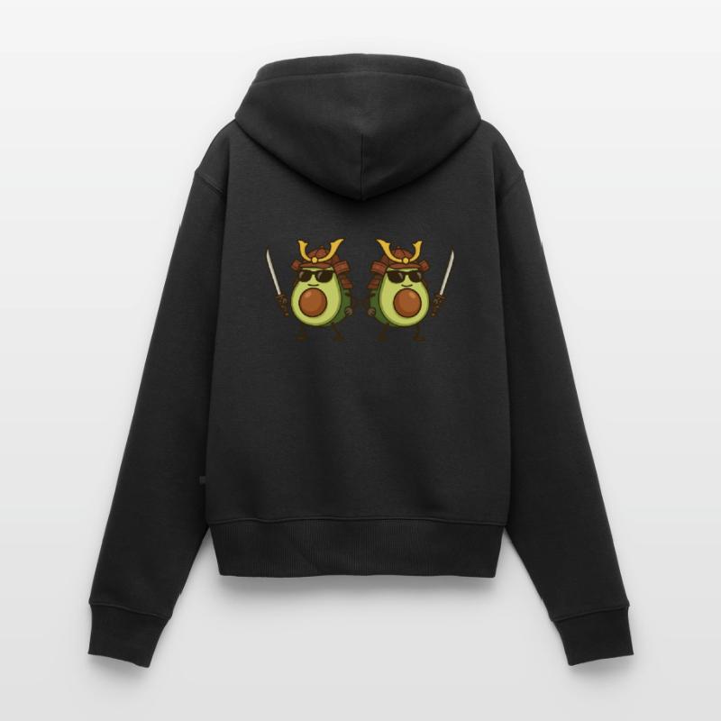 Avocado Samurai 2 Women's Premium Organic Zip Hoodie