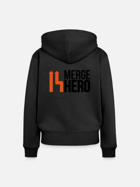 Merge Code Held - Frauen Premium Bio Zip Hoodie - Schwarz