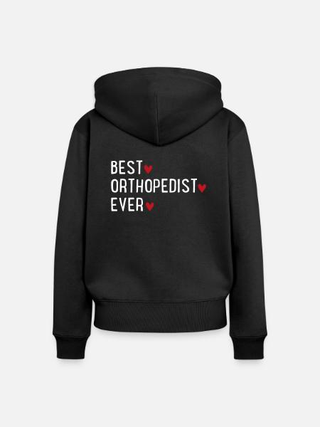 Orthopäde - Frauen Premium Bio Zip Hoodie - Schwarz