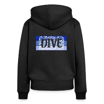Dive. For divers. Diving - Women's Premium Organic Zip Hoodie - black - Back - Julia (174cm)