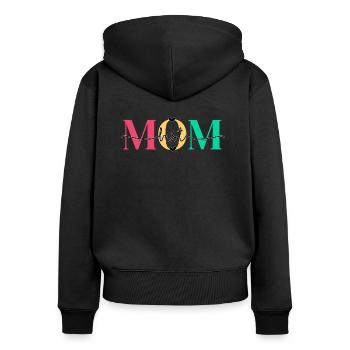 Best Mom bunt 2 - Frauen Premium Bio Zip Hoodie - Schwarz - Hinten - Julia (174cm)