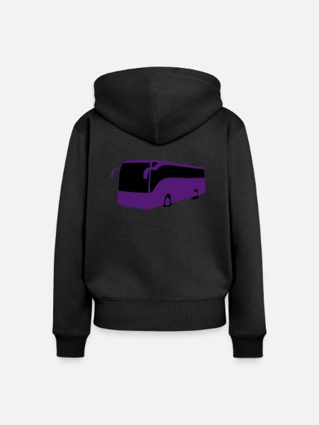 Reisebus - Frauen Premium Bio Zip Hoodie - Schwarz