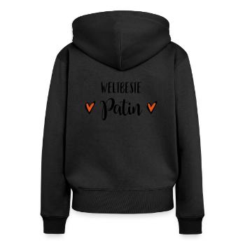 Weltbeste Patin Patentante Tante Taufe Geburt - Frauen Premium Bio Zip Hoodie - Schwarz - Hinten - Julia (174cm)