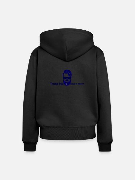 Hipster - Frauen Premium Bio Zip Hoodie - Schwarz