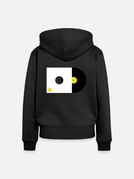Aufnehmen - Frauen Premium Bio Zip Hoodie - Schwarz