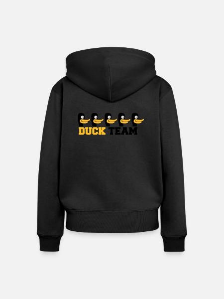 Duck Team - Frauen Premium Bio Zip Hoodie - Schwarz
