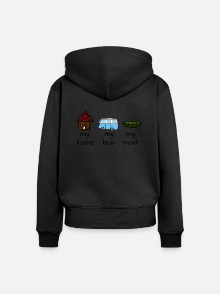 Simple - Frauen Premium Bio Zip Hoodie - Schwarz