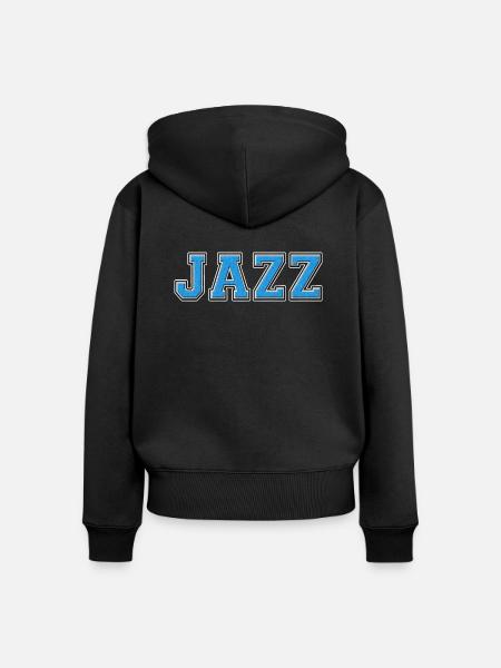 JAZZ - Frauen Premium Bio Zip Hoodie - Schwarz