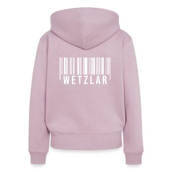 Wetzlar Westerwald - Frauen Premium Bio Zip Hoodie - Altrosa - Hinten - Julia (174cm)