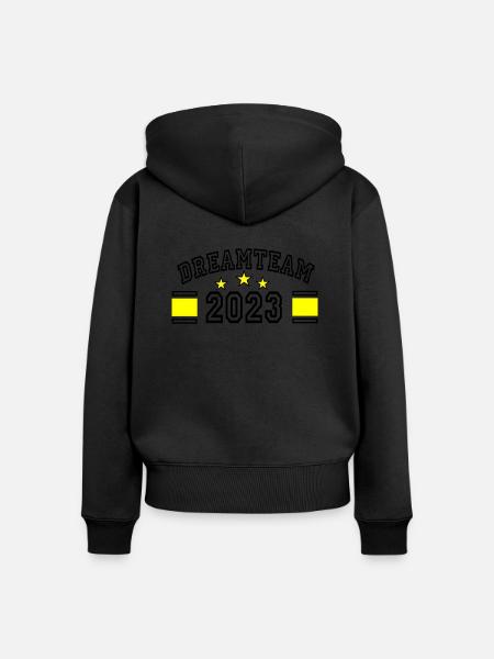 Dreamteam 2023 - Frauen Premium Bio Zip Hoodie - Schwarz