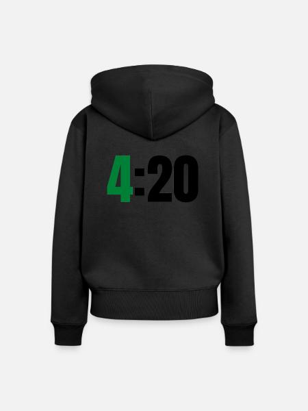 4 20 - Frauen Premium Bio Zip Hoodie - Schwarz