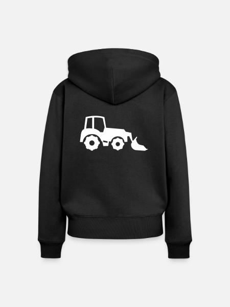 bagger - Frauen Premium Bio Zip Hoodie - Schwarz