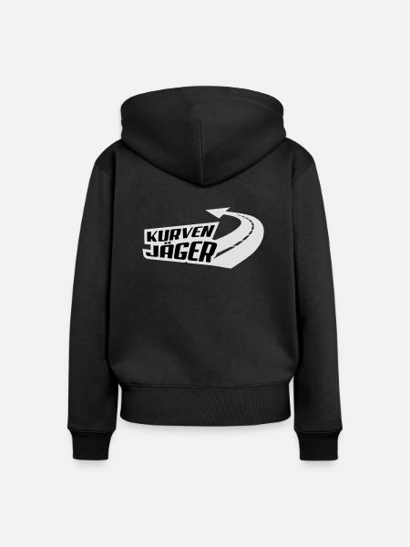 Kurvenjäger - Frauen Premium Bio Zip Hoodie - Schwarz