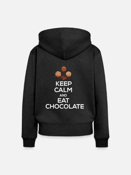 Schokolade - Frauen Premium Bio Zip Hoodie - Schwarz
