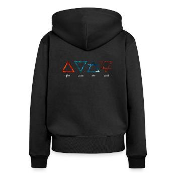 Alchemic Elements - Women's Premium Organic Zip Hoodie - black - Back - Julia (174cm)