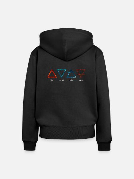 Alchemistische Elemente - Frauen Premium Bio Zip Hoodie - Schwarz