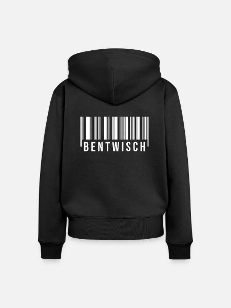 Bentwisch Strichcode - Frauen Premium Bio Zip Hoodie - Schwarz