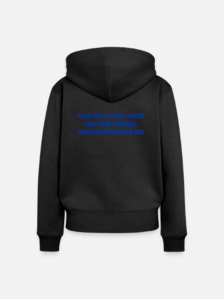 Ouzimade - Frauen Premium Bio Zip Hoodie - Schwarz