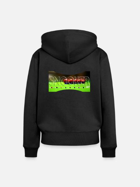 SNOOKER - maximum break - Frauen Premium Bio Zip Hoodie - Schwarz