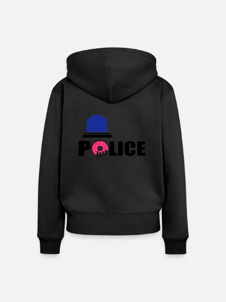 Polizei d - Frauen Premium Bio Zip Hoodie - Schwarz