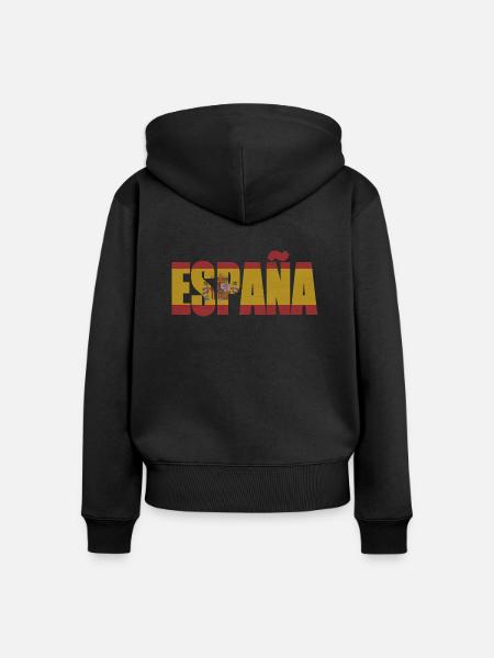 # ESPAÑA - Frauen Premium Bio Zip Hoodie - Schwarz