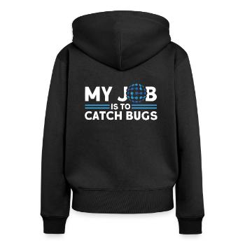 QA Engineer QA Tester Software Tester - Women's Premium Organic Zip Hoodie - black - Back - Julia (174cm)