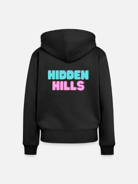 hidden hills 3 - Frauen Premium Bio Zip Hoodie - Schwarz