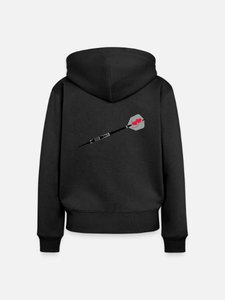 the Arrow - Frauen Premium Bio Zip Hoodie - Schwarz