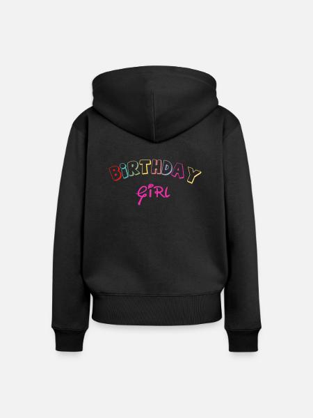 Birthday Girl - Frauen Premium Bio Zip Hoodie - Schwarz
