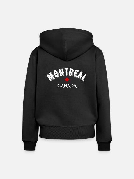Montreal, Kanada - Frauen Premium Bio Zip Hoodie - Schwarz
