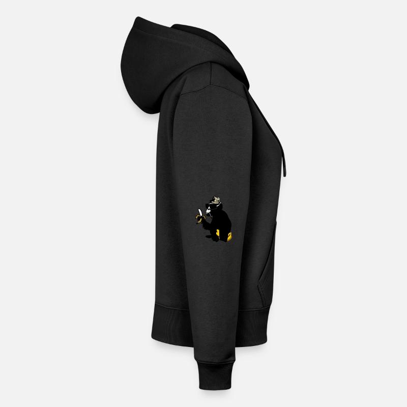 gorille Sweat à capuche zippé Premium bio Femme