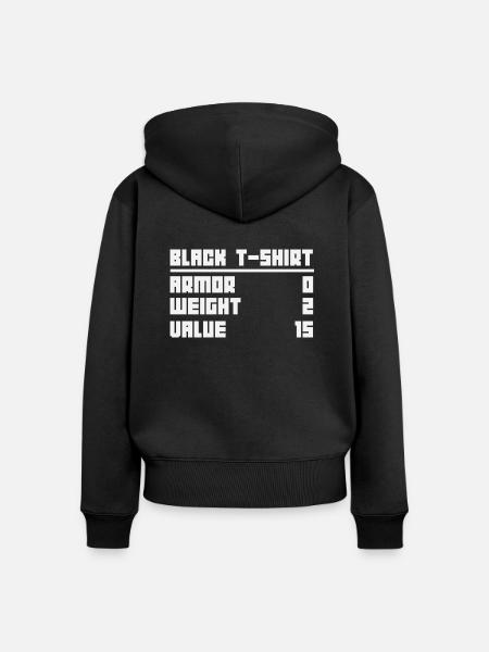Spielekonsole Konsole Retro Geschenk - Frauen Premium Bio Zip Hoodie - Schwarz