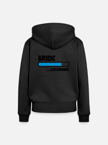 Bride loading - Frauen Premium Bio Zip Hoodie - Schwarz