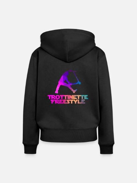 Freestyle-Roller - Frauen Premium Bio Zip Hoodie - Schwarz