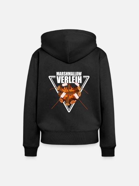 Marshmallow Verleih - Frauen Premium Bio Zip Hoodie - Schwarz