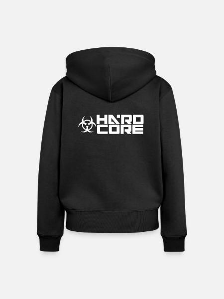 hard-core5 - Frauen Premium Bio Zip Hoodie - Schwarz