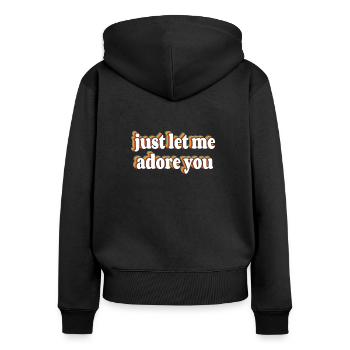 T'adore - Sweat à capuche zippé Premium bio Femme - noir - Dos - Julia (174cm)